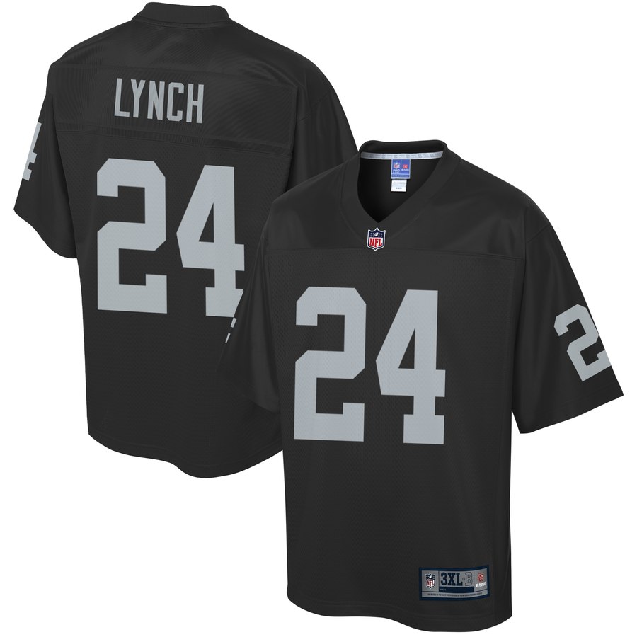 Men's Oakland Raiders Marshawn Lynch Nfl Pro Line Black Big & Tall Player Jersey