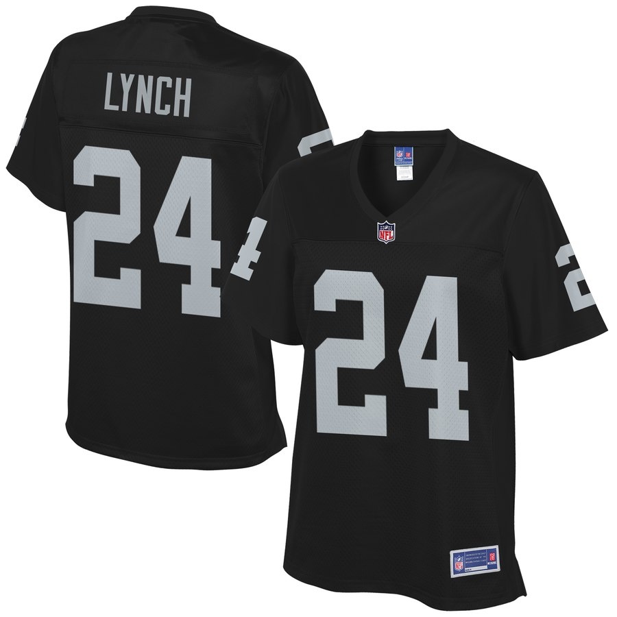 Men's Oakland Raiders Marshawn Lynch Nfl Pro Line Black Player Jersey