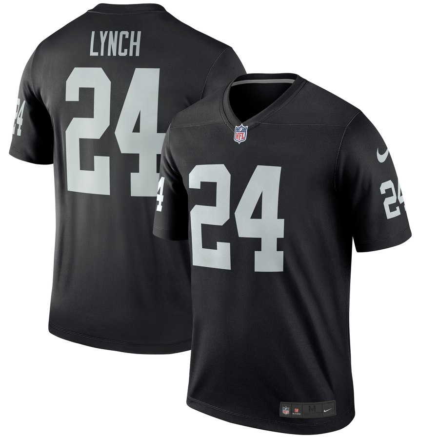 Men's Oakland Raiders Marshawn Lynch Nike Black Legend Jersey