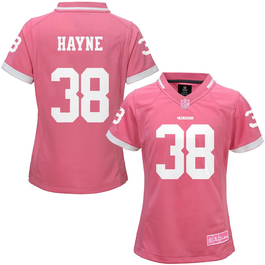 Girls Youth San Francisco 49ers Jarryd Hayne Pink Bubble Gum Jersey