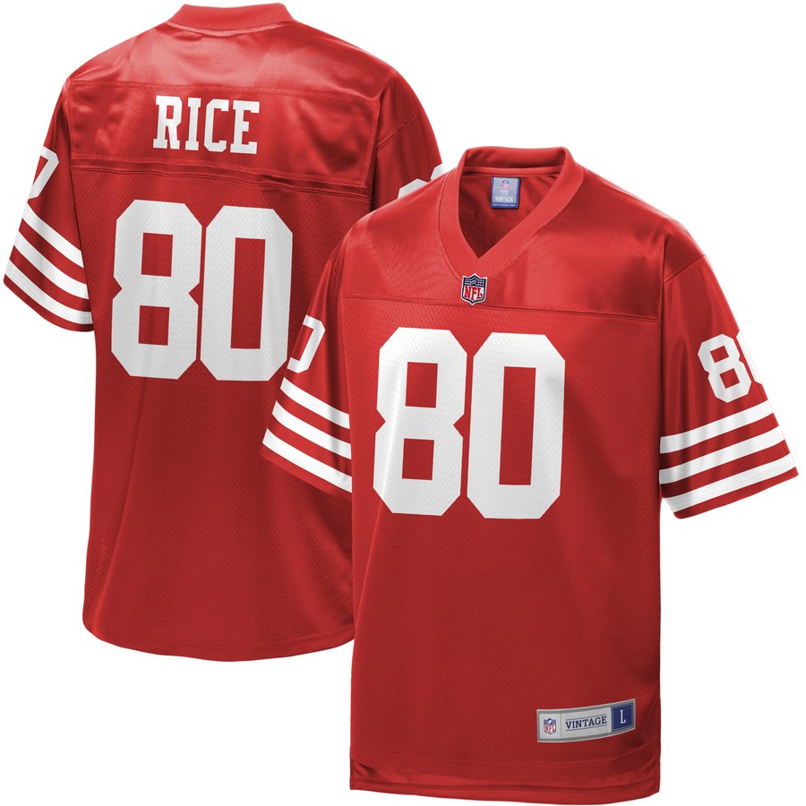 Men's San Francisco 49ers Jerry Rice Nfl Pro Line Red Retired Player Jersey