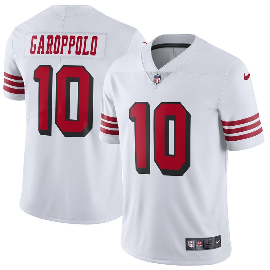 Men's San Francisco 49ers Jimmy Garoppolo Nike White Color Rush Vapor Untouchable Limited Player Jersey