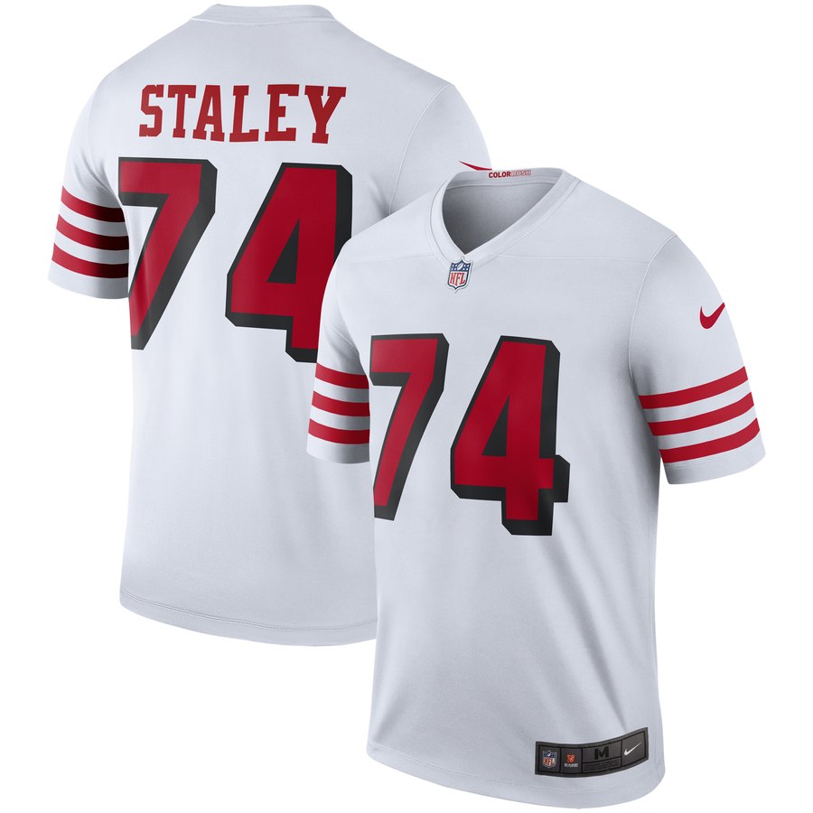 Men's San Francisco 49ers Joe Staley Nike White Color Rush Legend Jersey