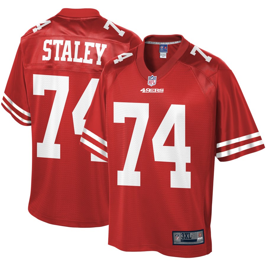 Men's San Francisco 49ers Joe Staley Nfl Pro Line Scarlet Big & Tall Team Player Jersey