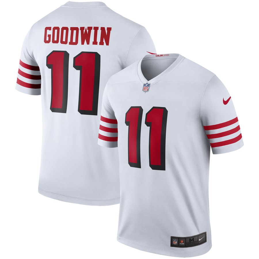 Men's San Francisco 49ers Marquise Goodwin Nike White Color Rush Legend Jersey