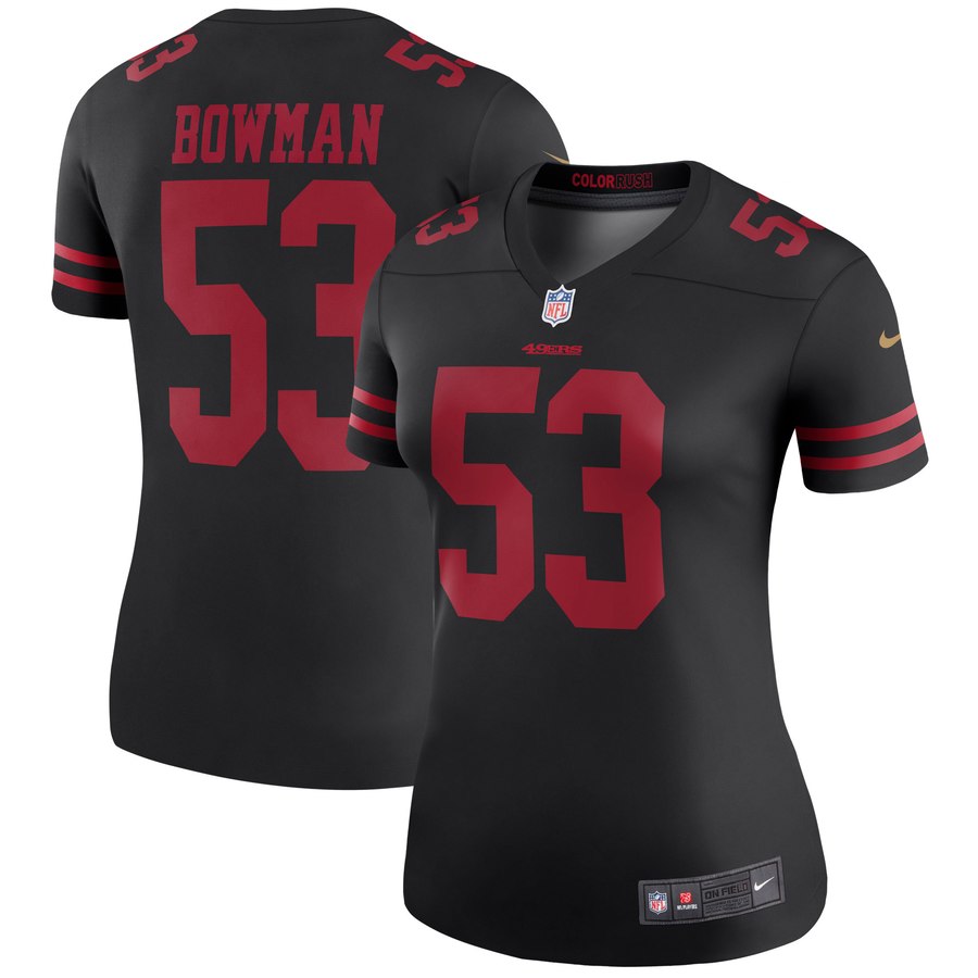 Women's San Francisco 49ers Navorro Bowman Nike Black Color Rush Legend Jersey