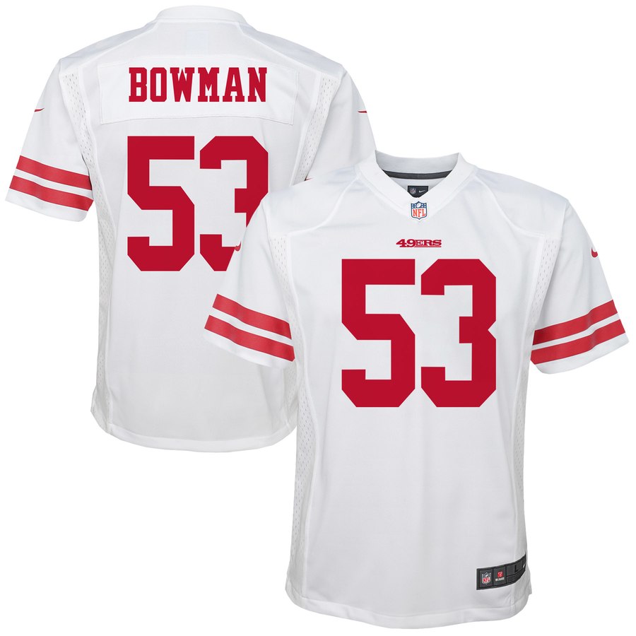 Youth San Francisco 49ers Navorro Bowman Nike White Game Jersey