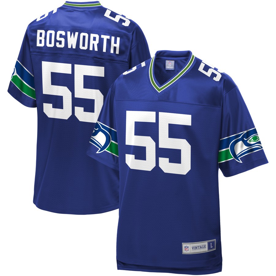 Men's Seattle Seahawks Brian Bosworth Nfl Pro Line Royal Retired Player Jersey