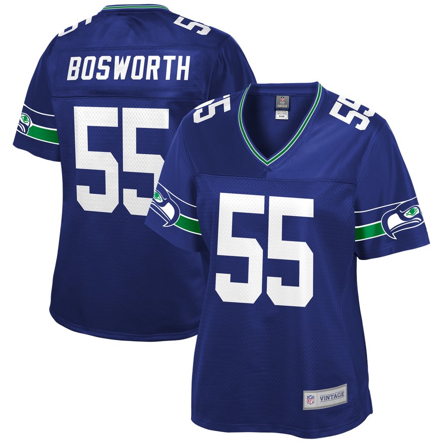 Women's Seattle Seahawks Brian Bosworth Nfl Pro Line Royal Retired Player Jersey