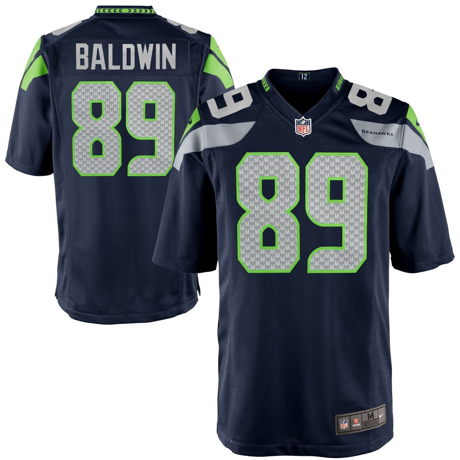 Youth Seattle Seahawks Doug Baldwin Nike College Navy Team Color Game Jersey