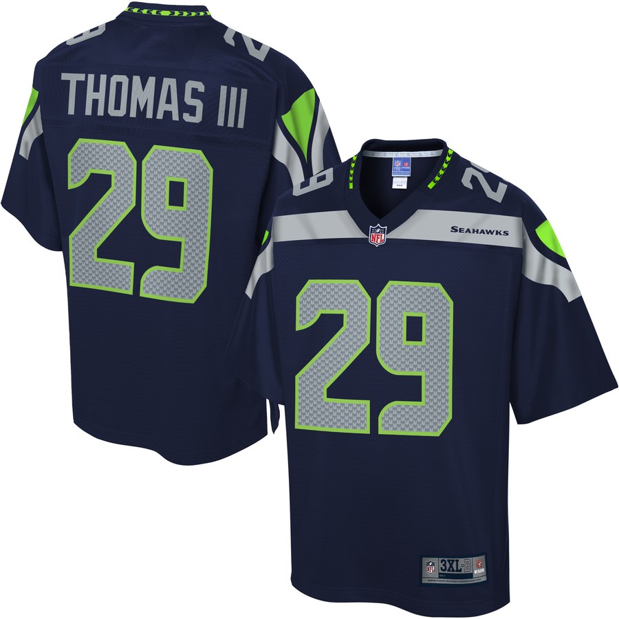 Men's Seattle Seahawks Earl Thomas Nfl Pro Line College Navy Big & Tall Player Jersey