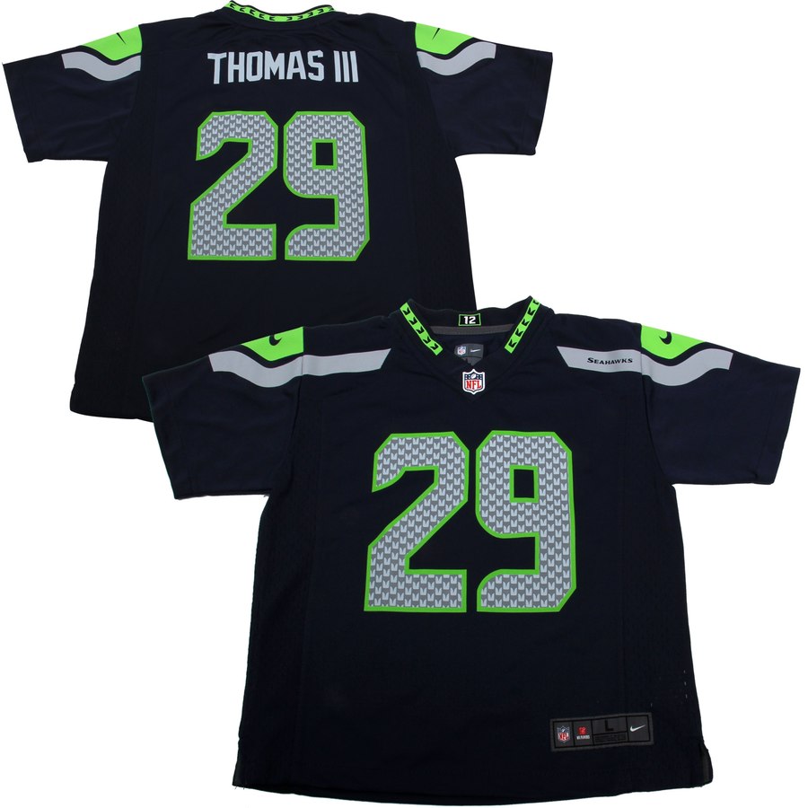 Preschool Seattle Seahawks Earl Thomas Nike College Navy Game Jersey