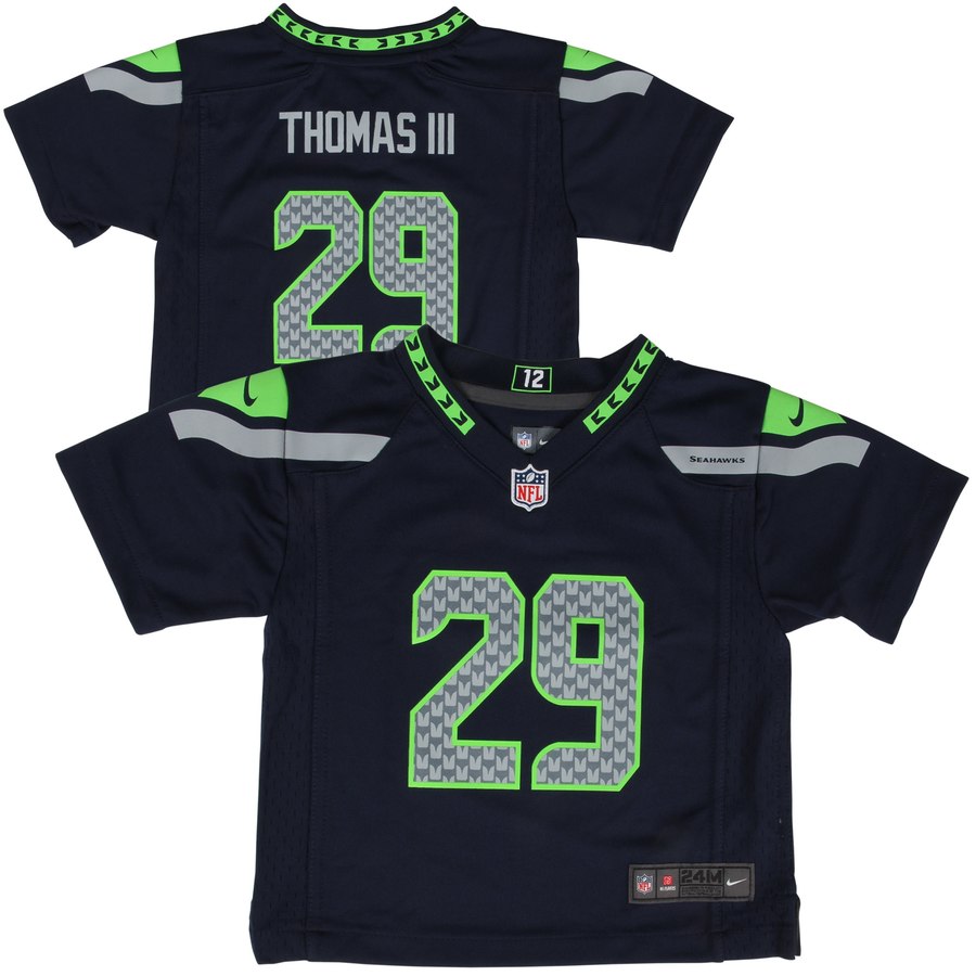 Infant Seattle Seahawks Earl Thomas Nike College Navy Team Color Game Jersey