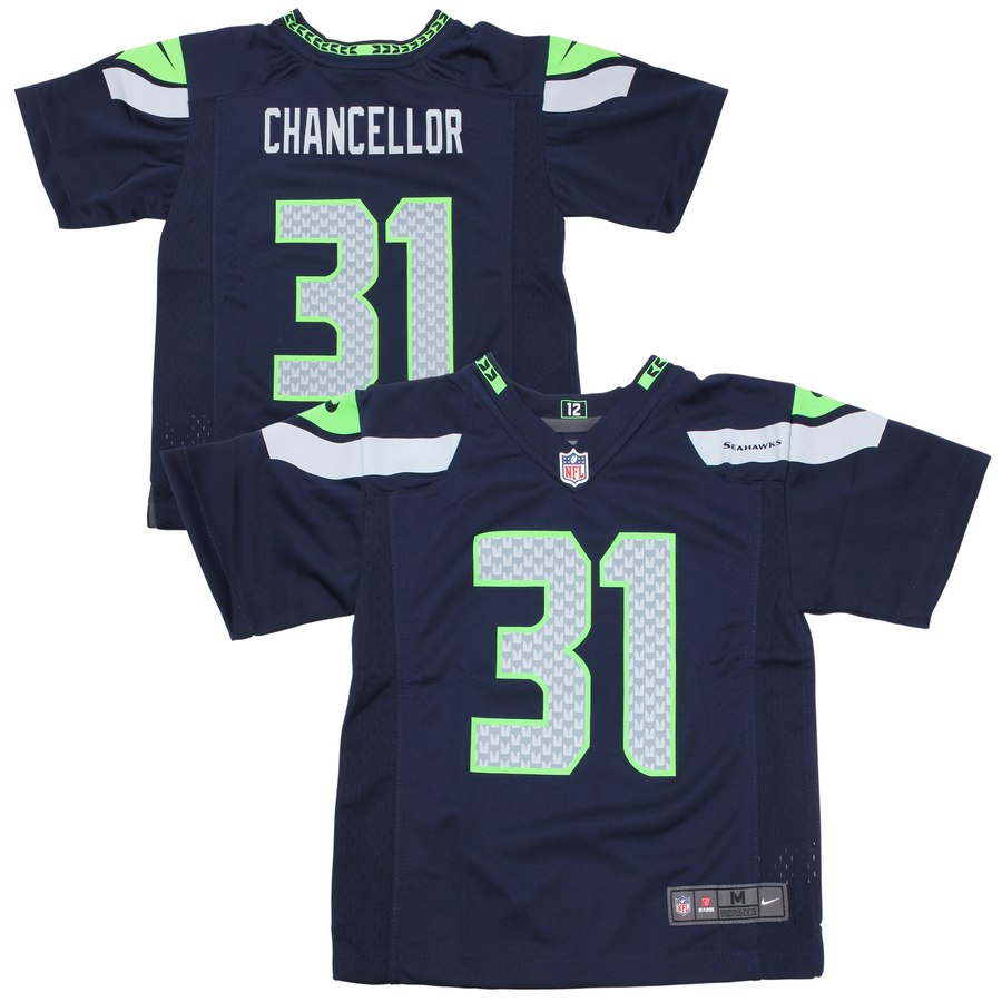 Preschool Seattle Seahawks Kam Chancellor Nike College Navy Game Jersey