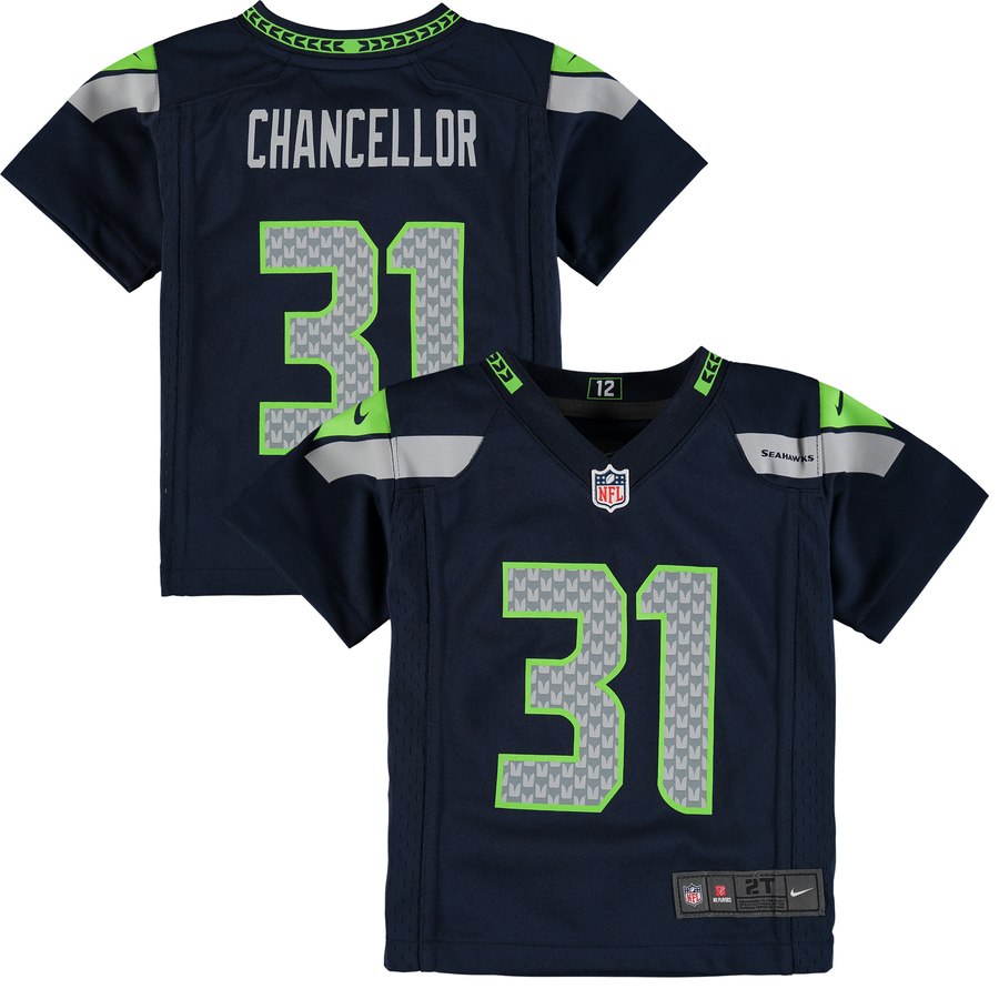 Toddler Seattle Seahawks Kam Chancellor Nike College Navy Team Color Home Jersey