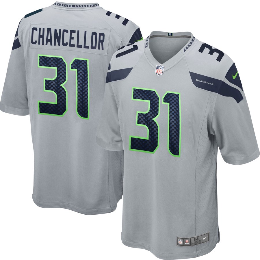 Youth Seattle Seahawks Kam Chancellor Nike Gray Alternate Game Jersey