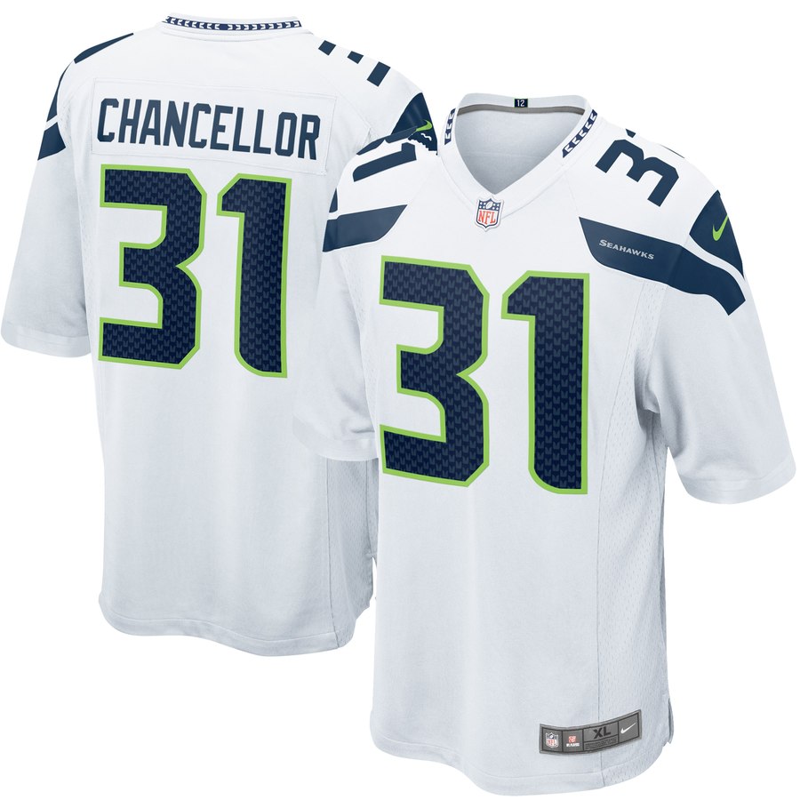 Youth Seattle Seahawks Kam Chancellor Nike White Game Jersey