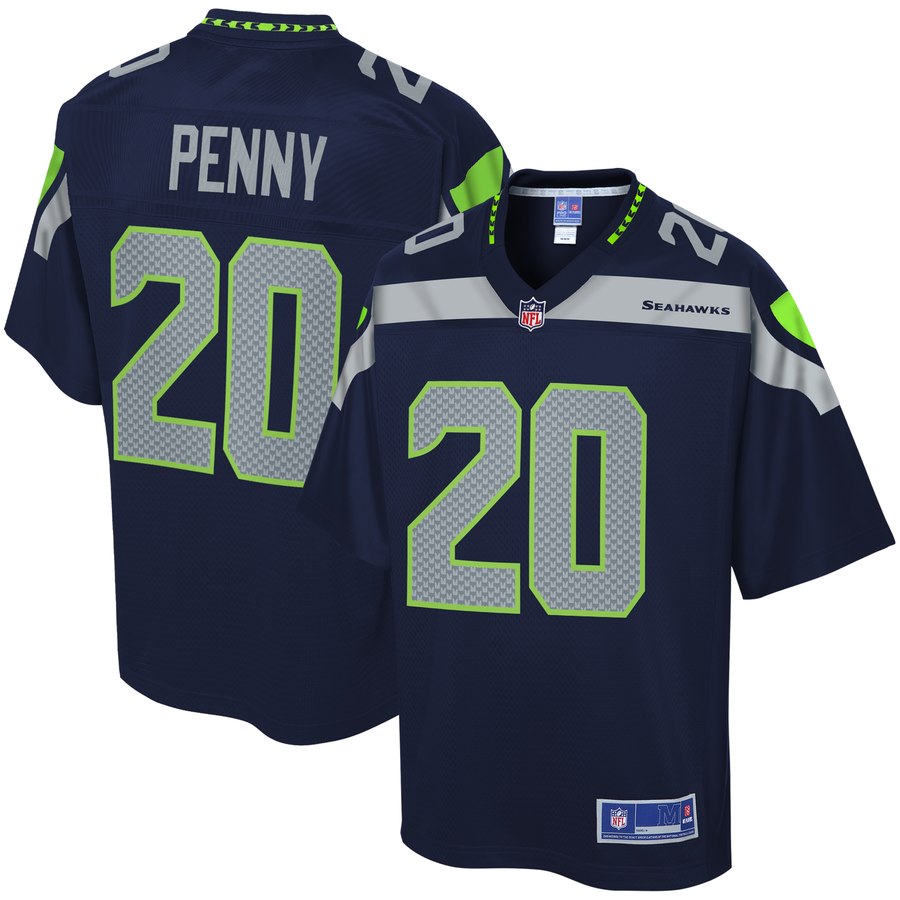 Youth Seattle Seahawks Rashaad Penny Nfl Pro Line College Navy Player Jersey