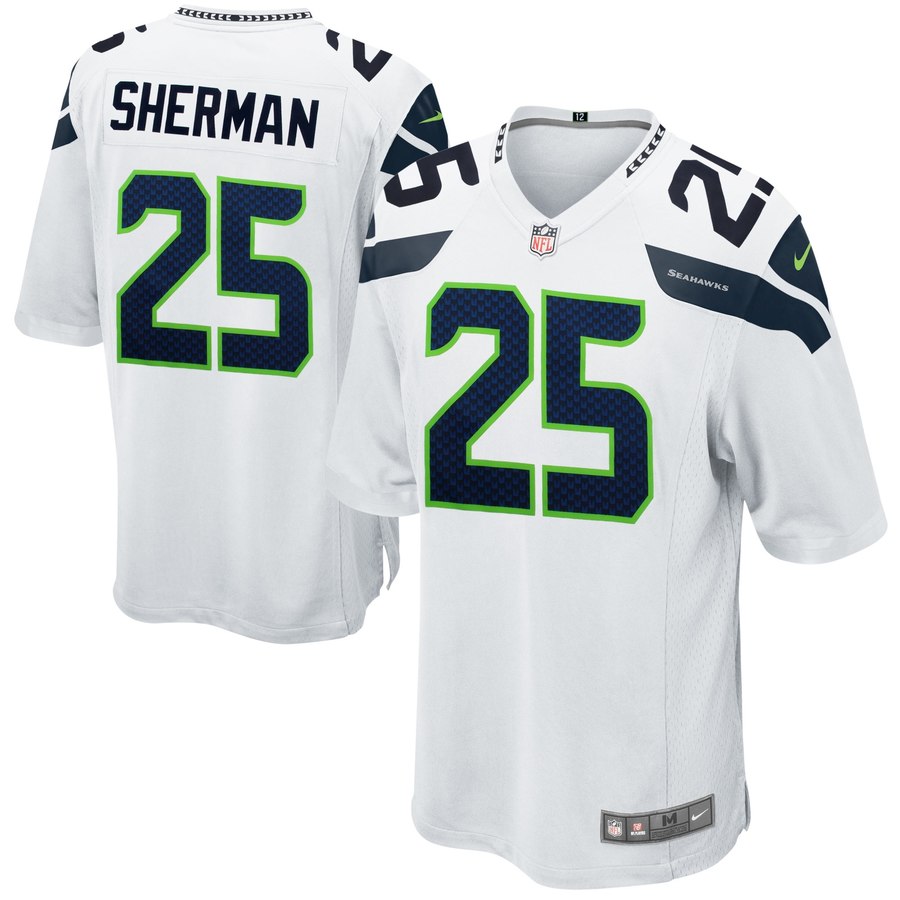 Youth Seattle Seahawks Richard Sherman Nike White Game Jersey