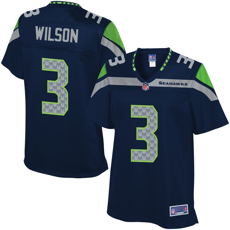 Pro Line Women's Seattle Seahawks Russell Wilson Team Color Jersey