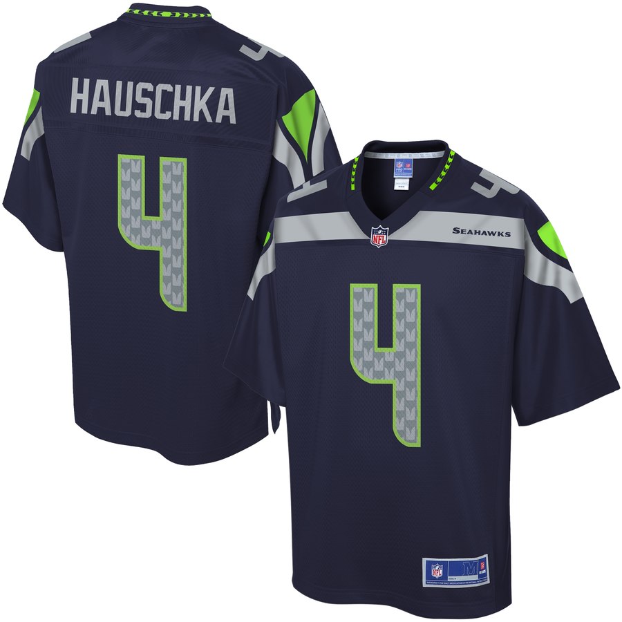 Pro Line Men's Seattle Seahawks Steven Hauschka College Navy Jersey