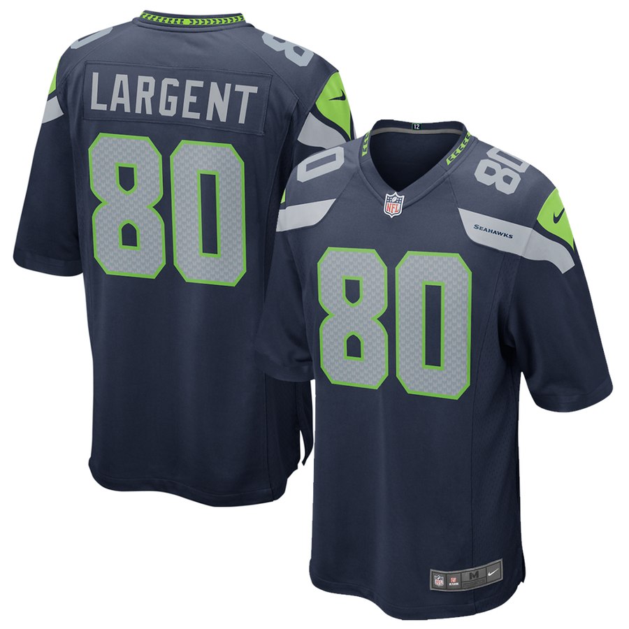 Men's Seattle Seahawks Steve Largent Nike College Navy Retired Player Game Jersey