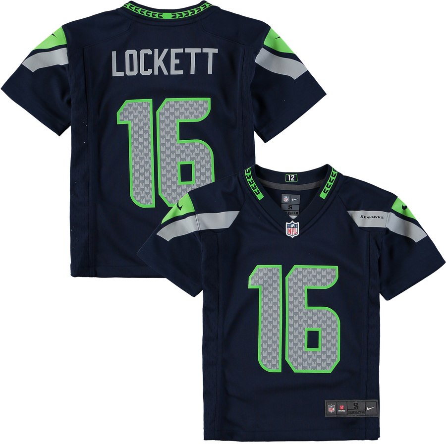 Preschool Seattle Seahawks Tyler Lockett Nike College Navy Game Jersey