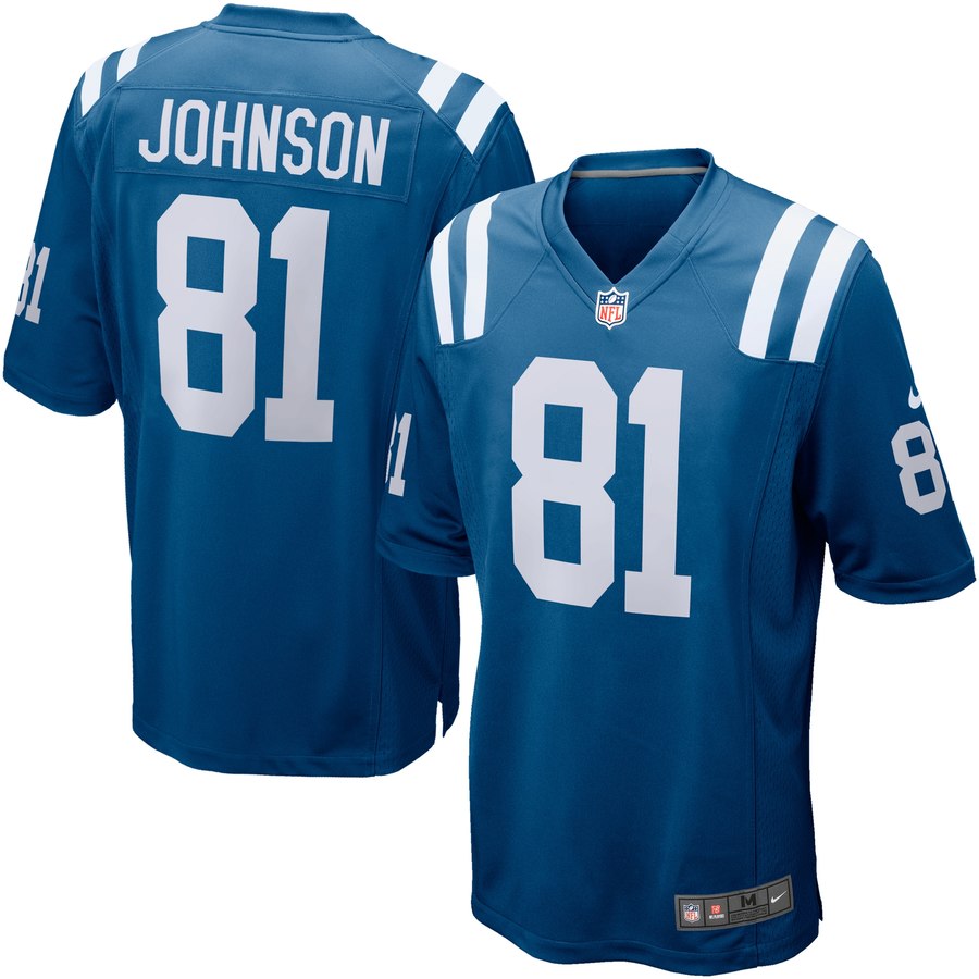 Men's Indianapolis Colts Andre Johnson Nike Royal Game Jersey