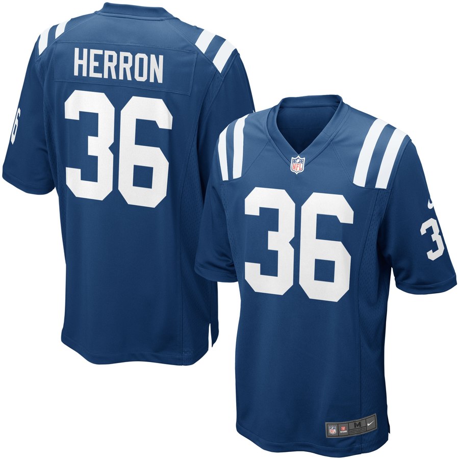 Men's Indianapolis Colts Dan Herron Nike Royal Game Jersey