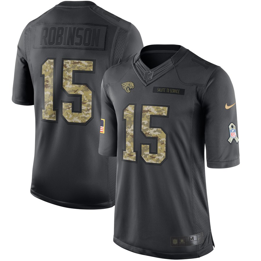 Men's Jacksonville Jaguars Allen Robinson Nike Anthracite 2016 Salute To Service Jersey