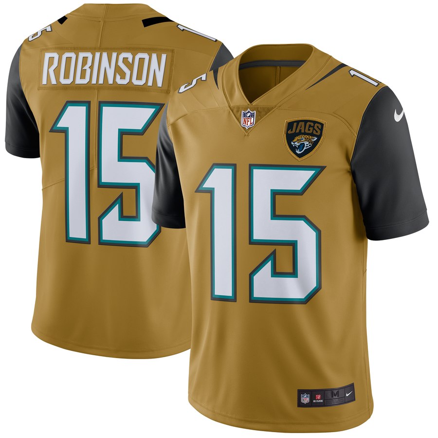 Men's Jacksonville Jaguars Allen Robinson Nike Gold Vapor Untouchable Color Rush Limited Player Jersey