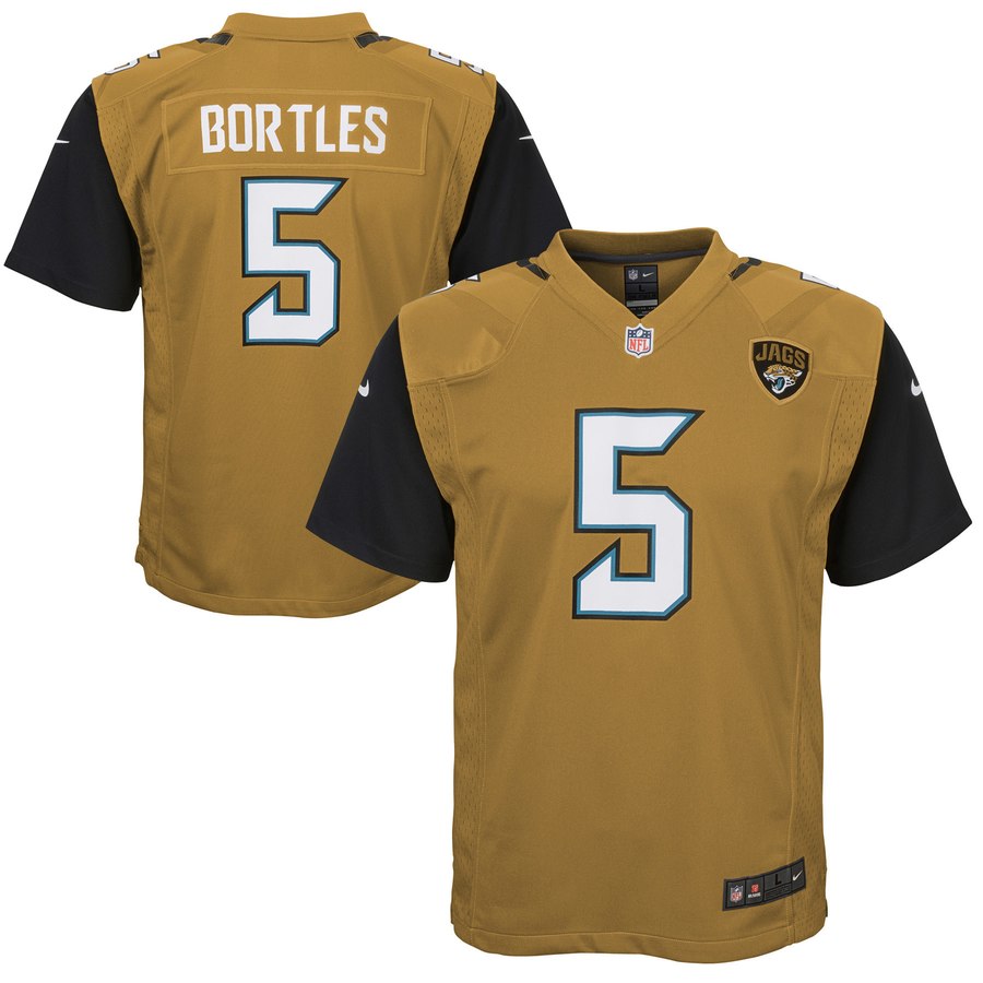 Youth Jacksonville Jaguars Blake Bortles Nike Bold Gold Color Rush Game Jersey