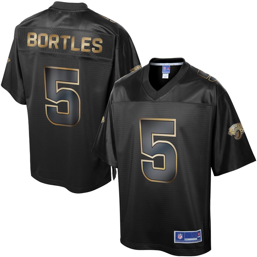 Men's Jacksonville Jaguars Blake Bortles Nfl Pro Line Black Gold Collection Jersey