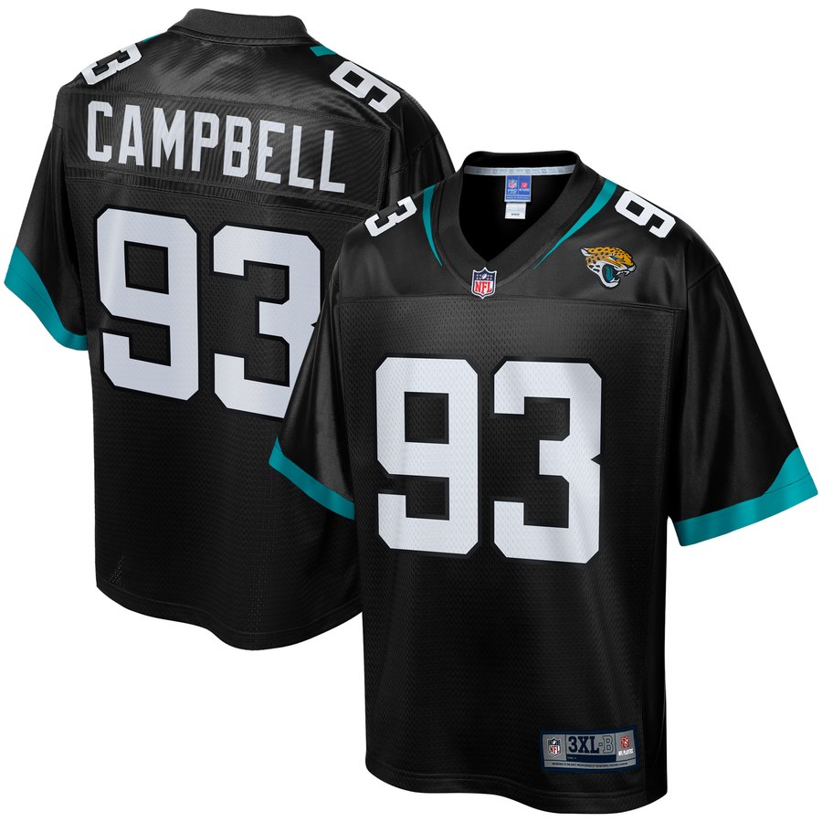 Men's Jacksonville Jaguars Calais Campbell Nfl Pro Line Black Big & Tall Team Player Jersey