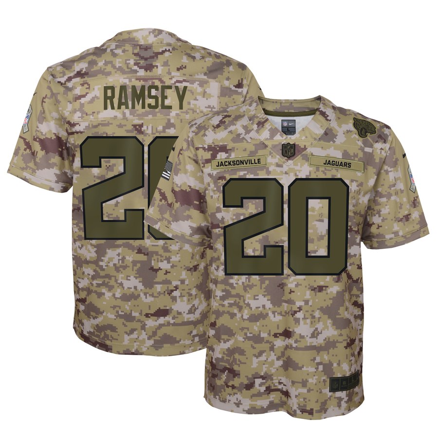 Youth Jacksonville Jaguars Jalen Ramsey Nike Camo Salute To Service Game Jersey