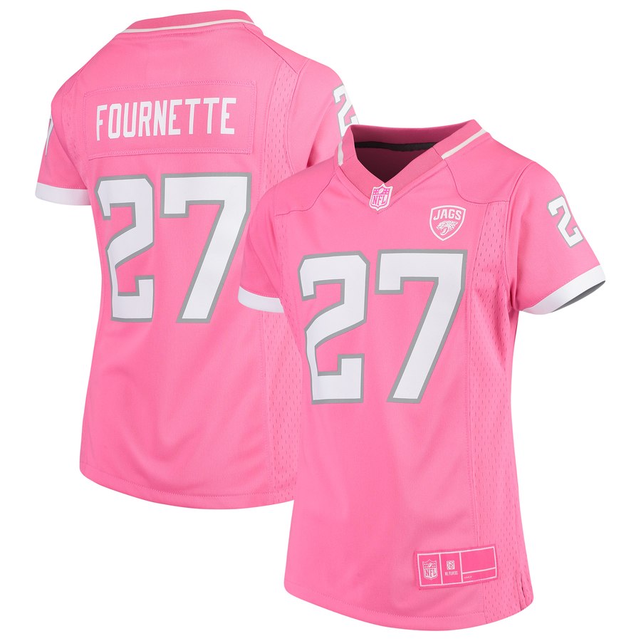 Girls Youth Jacksonville Jaguars Leonard Fournette Pink Fashion Bubble Gum Jersey