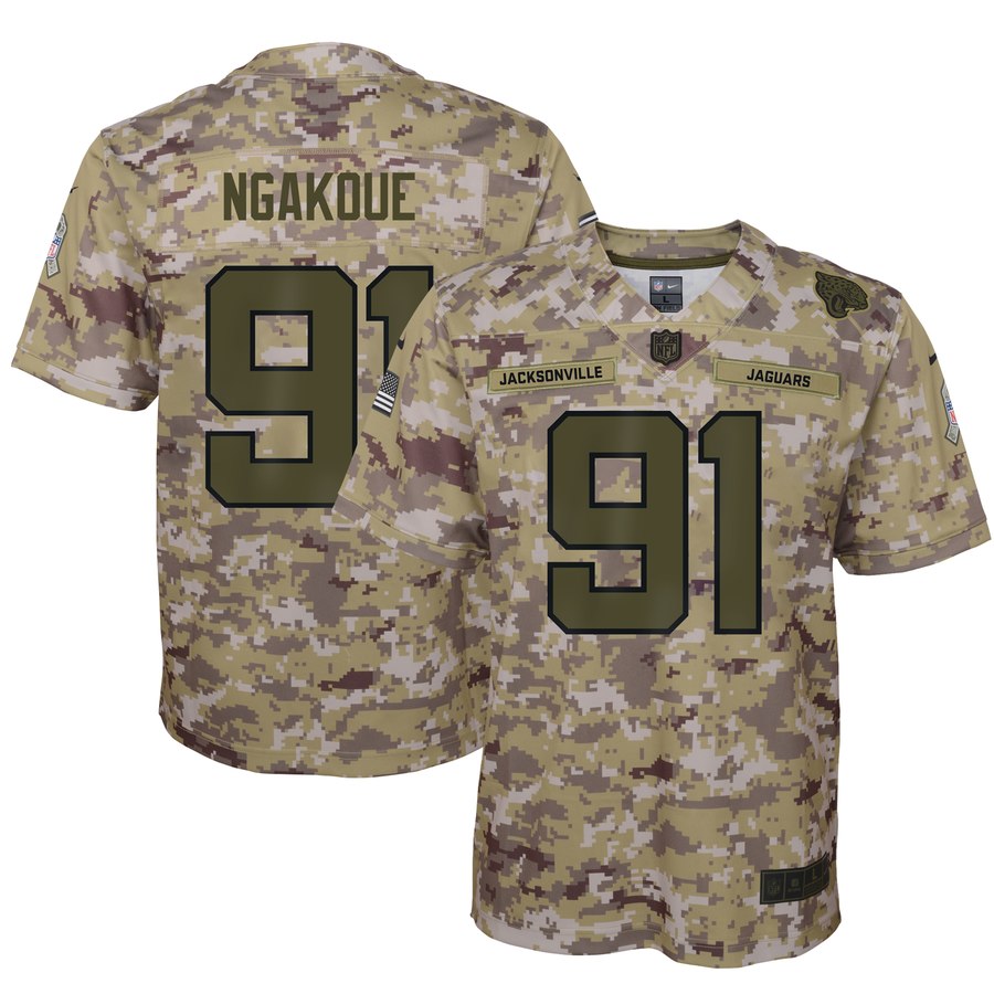 Youth Jacksonville Jaguars Yannick Ngakoue Nike Camo Salute To Service Game Jersey