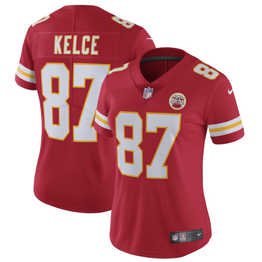 Women's Kansas City Chiefs Travis Kelce Nike Red Vapor Untouchable Limited Jersey