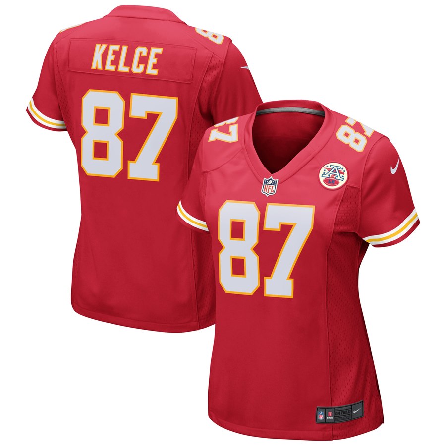 Girls Youth Kansas City Chiefs Travis Kelce Nike Red Game Jersey