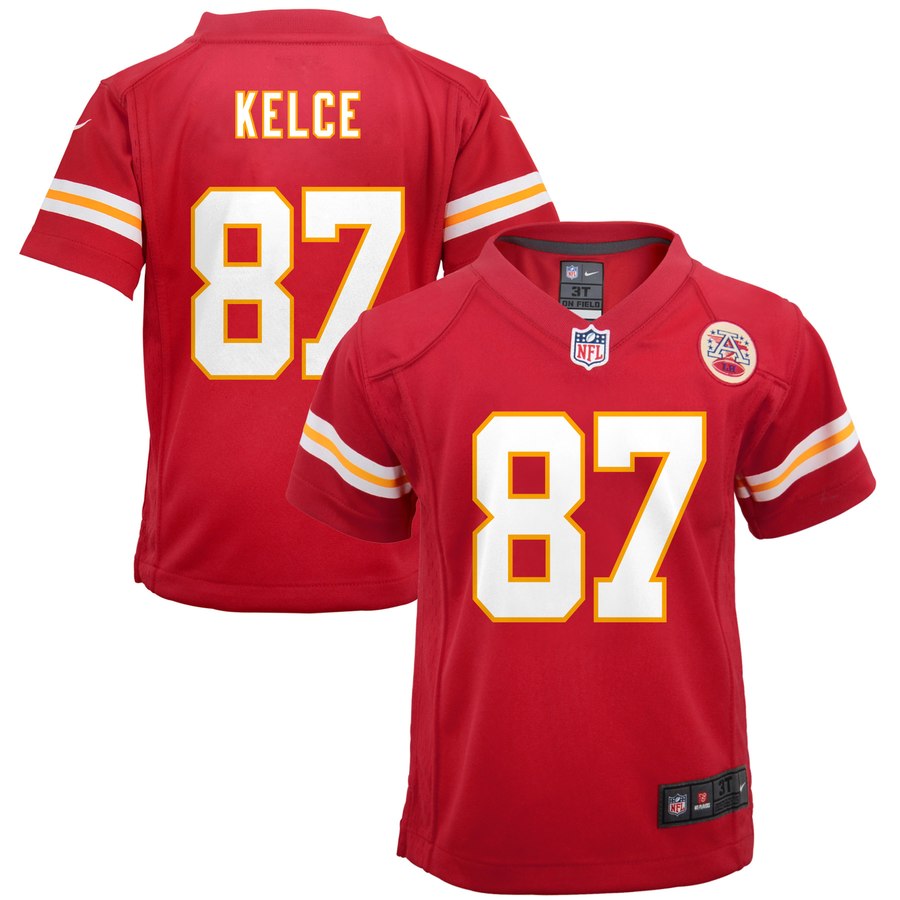 Toddler Kansas City Chiefs Travis Kelce Nike Red Game Player Jersey