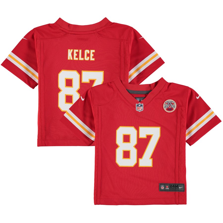 Infant Kansas City Chiefs Travis Kelce Nike Red Game Jersey