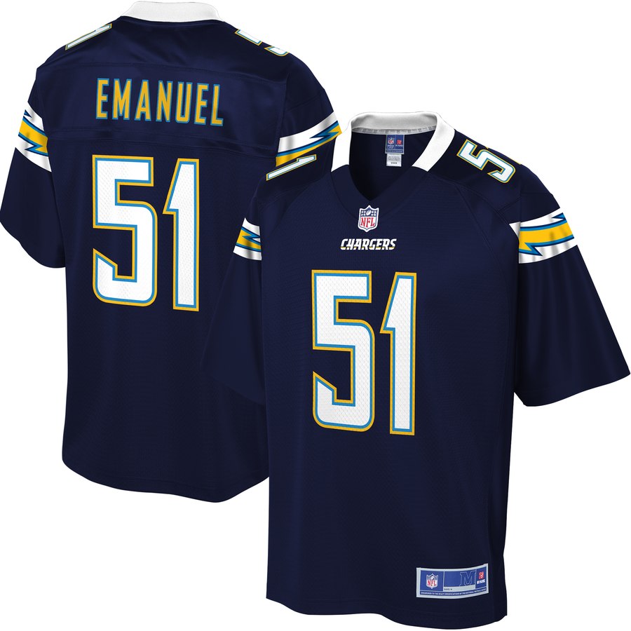 Men's Los Angeles Chargers Kyle Emanuel Nfl Pro Line Navy Big & Tall Jersey