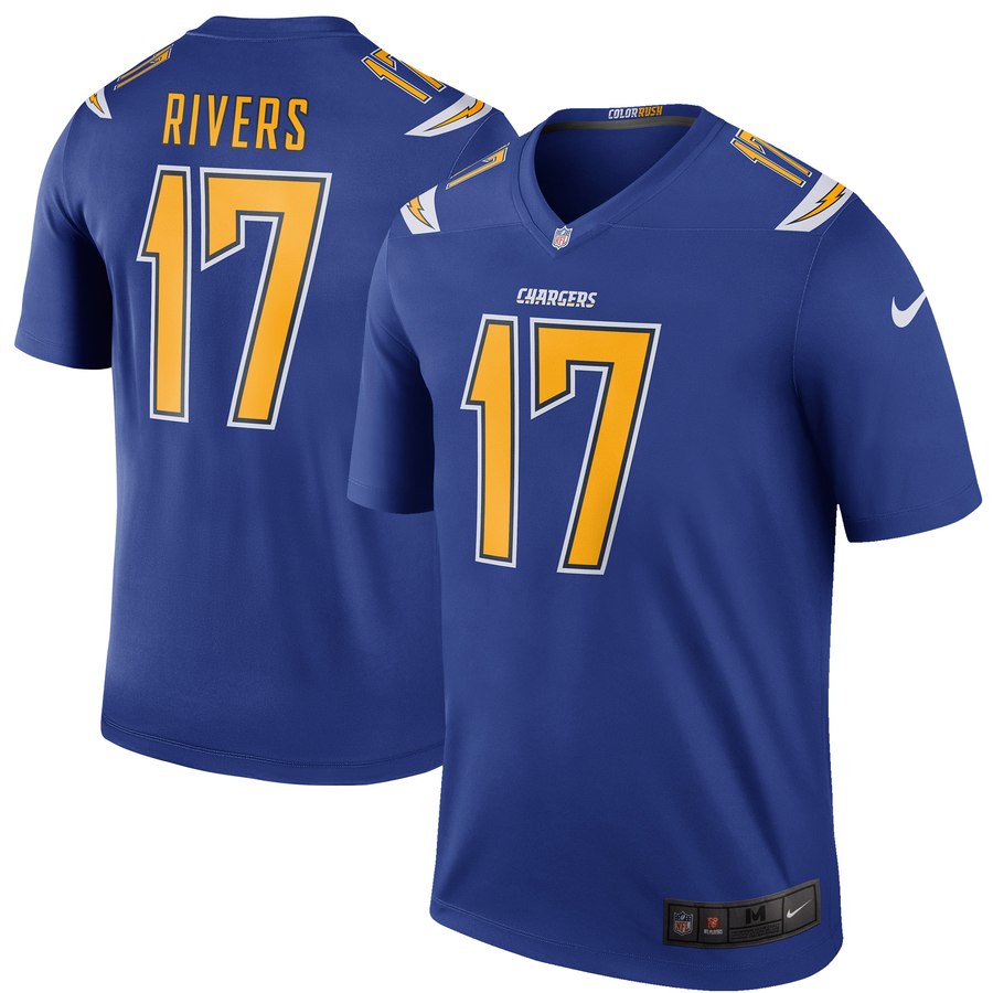 Men's Los Angeles Chargers Philip Rivers Nike Royal Color Rush Legend Jersey