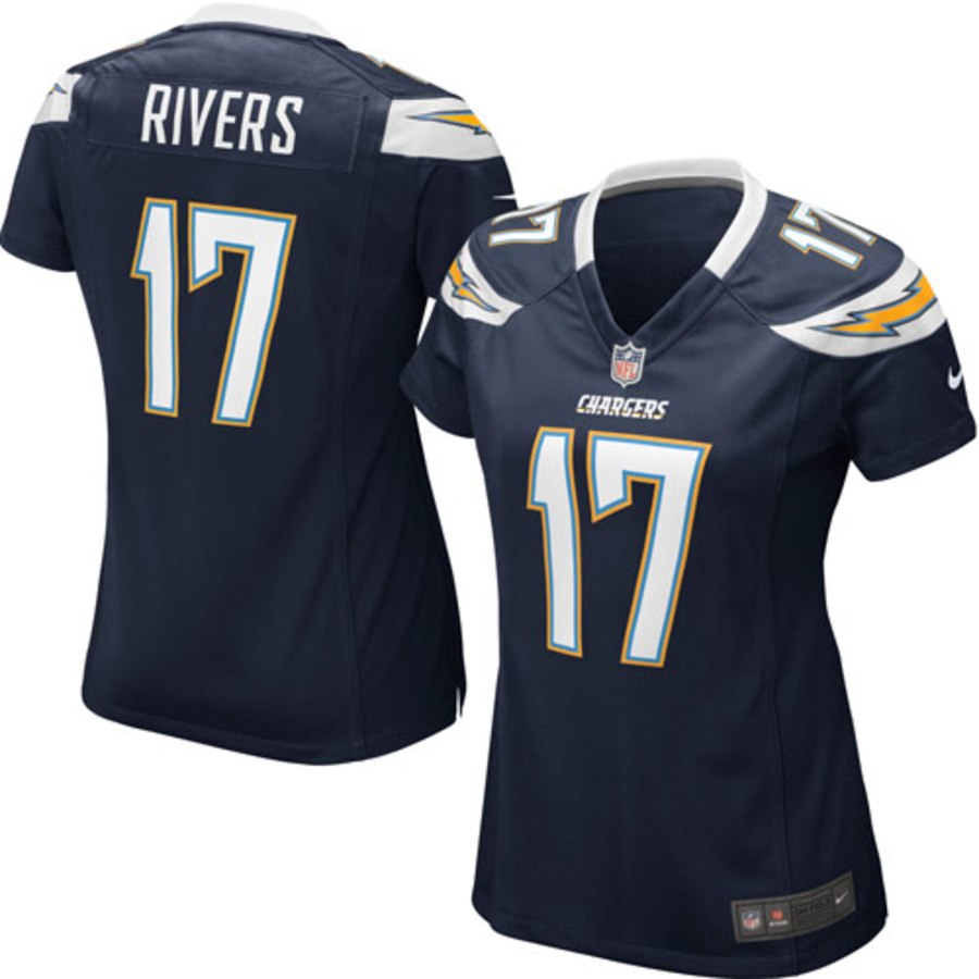 Girls Youth Los Angeles Chargers Philip Rivers Nike Navy Blue Replica Game Jersey