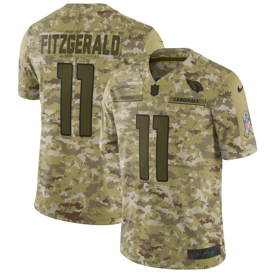 Mens Arizona Cardinals Larry Fitzgerald Nike Camo Salute To Service Limited Jersey