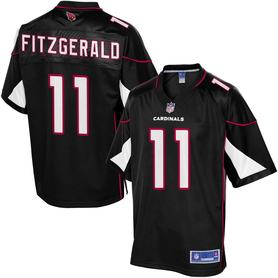 Mens Arizona Cardinals Larry Fitzgerald NFL Pro Line Black Alternate Jersey