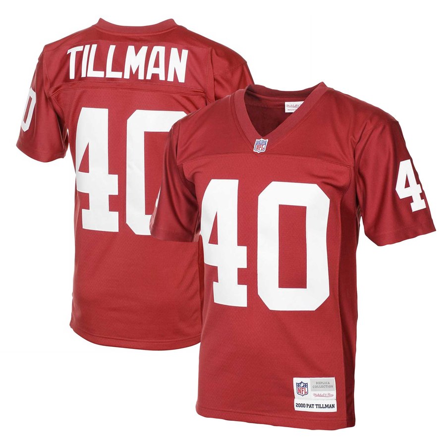 Mens Arizona Cardinals Pat Tillman Mitchell And Ness Cardinal Big And Tall 2000 Retired Player Replica Jersey