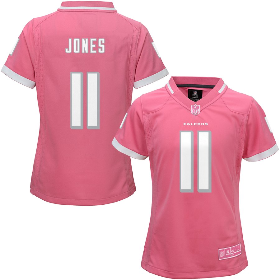 Girls Youth Atlanta Falcons Julio Jones Pink Bubble Gum Jersey