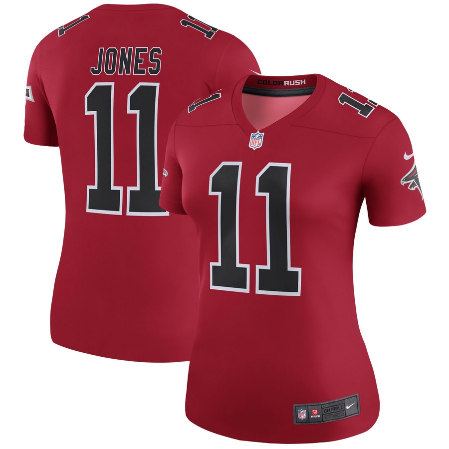 Women's Atlanta Falcons Julio Jones Nike Red Color Rush Legend Jersey