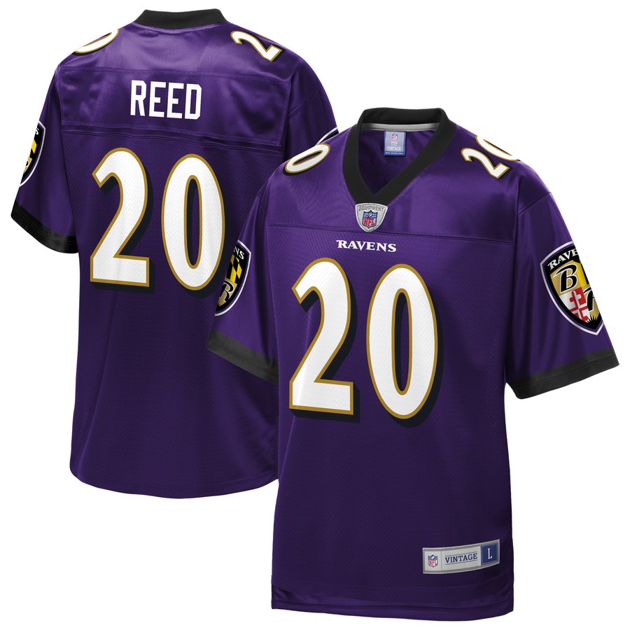 Mens Baltimore Ravens Ed Reed NFL Pro Line Purple Retired Player Replica Jersey